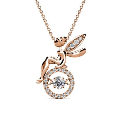 Photo of Destiny Fairy necklace with Swarovski Crystals – Rose