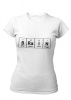 PepperSt Ladies White T-Shirt - Brain Periodic Table Photo