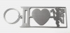Medal Hanger Specialists DC Designers I Love Manchester United Key Ring - Stainless steel Brush Finish Photo