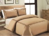 Egyptian Cotton Embroided Duvet Set - Taupe - King Photo