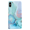 Funki Fish Marble Design Phone Case for iPhone XR - Blue & Green Swirl Photo