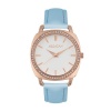 Micaiah Gstaad Rose Gold Leather Ladies Watch - Sky Photo