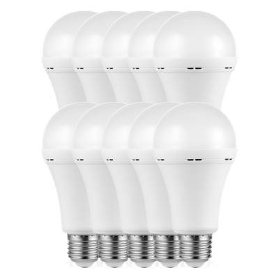 Switched Rechargeable 9W LED Light Bulbs E27 10 Pack