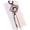 YALLI - Sequines Tassel Necklace and Crystal Pendant - Gold Photo