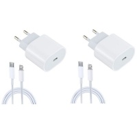 Fast Charging Type C Cable and Adapter for iPhone devices Pack of 2