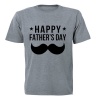 BuyAbility Happy Fathers Day - Mustache & Stars - Adults - T-Shirt Photo