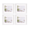 Henzo Modern Wooden Frame White Picture Size 30x30cm 4 pack Photo