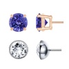 Civetta Spark Georgia Studs Set-Swarovski Tanzanite Crystal Rosegold Photo