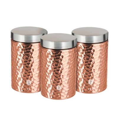 Photo of Berlinger Haus 3 Piece Stainless Steel Canister tin - Rose Gold