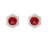 Stella Luna Honeycomb Earring- made with Swarovski Ruby Crystal Rosegold Photo