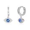 Crystalize 925 Sterling Silver Evil Eye Earring with Swarovski Crystal Photo
