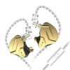 KZ Acoustics KZ ZSN PRO X Dual Driver Earbuds Headphone 1BA 1DD with Mic - Gold Photo
