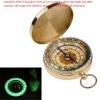 Portable Metal Shell Pocket Noctilucent Compass Tool - Golden Photo