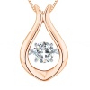 Stella Luna Dancing Pendant - Made with Swarovski Clear Crystal Rosegold Photo