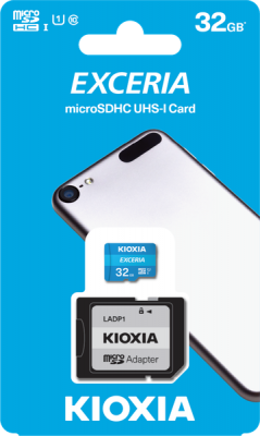 Kioxia 32GB 100Mbs MicroSD Card C10 Exceria
