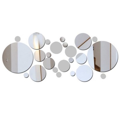 Adhesive Acrylic Wall Round Mirror Set 24 Pieces