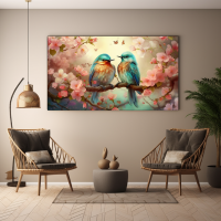 Canvas Wall Art Chrpy Charm Birds BK0145