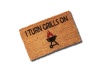 Turn Grills On Natural Coir Custom Branded Welcome Doormat Photo