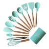 Hestia 12 Piece Silicone & Wood Kitchen Utensil Set - Mint Photo