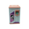 Kids ATM Fingerprint Password Lock Money Box Pink