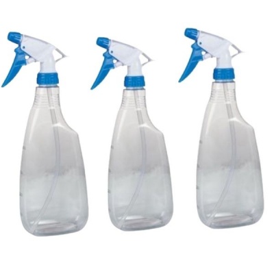 SourceDirect Pack Of 3 Plastic Trigger Sprayer Bottle Transparent