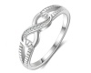 Lovers Infinity Sign Ring - Sterling Silver Photo