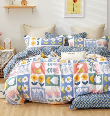 Photo of Linen Boutique - Kids Cotton Duvet Cover 3 Piece Set - Flower tab