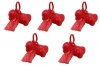 5 x Dog Poop Poo Plastic Bags Set for Pet Walking - Red - Bone Shape Holder Photo
