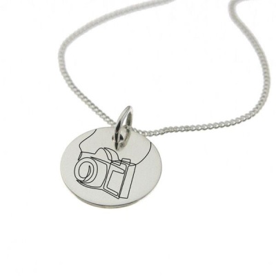 Photo of NineToFive by Swish Silver Camera Engraved on Sterling Silver with Chain
