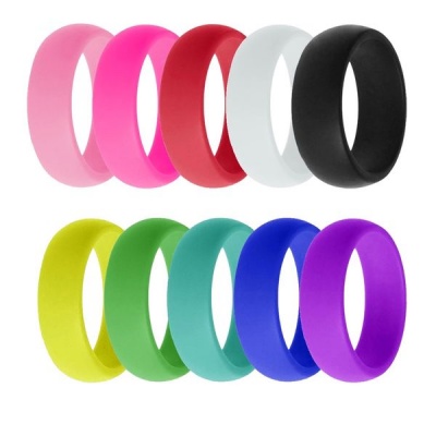 Silicone Rings Women 10 Set Bright