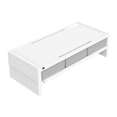 Orico 14cm Desktop Monitor Stand with Drawers White
