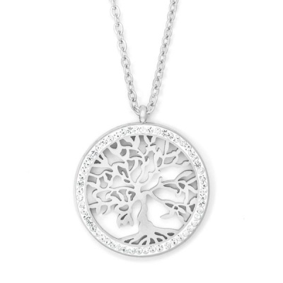 Photo of Cazabella Stainless Steel Round Tree of Life Pendant