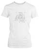 PepperSt Ladies White T-Shirt - Grid Design Norse Photo