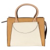 Blackcherry Classic Envelope Pocket Colour Block Tote-Khaki/Beige Photo