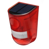 Solar Powered Led Alarm Lamp 129dB 8Meter with USB DC Charger
