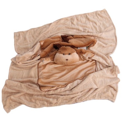 Photo of Mothers Choice Animal Cushion Blanket - Dog Brown