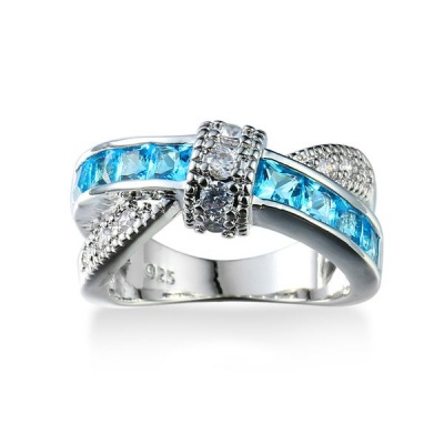 Photo of DHAO-Women‘s Wedding Ring Fashion Platinum Plated Zircon Ring