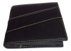 Vivace - Men Leather Coin Billfold Wallet With Side Card Flap - Black Photo