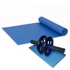 Yoga Mat & Ab Wheel with Knee Mat - Blue Photo