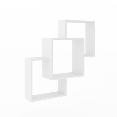 Photo of Click Furniture 3 Squares Cubby Shelf White