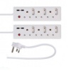 6 Way Multi-Plug with 2 USB 2 Pack Photo