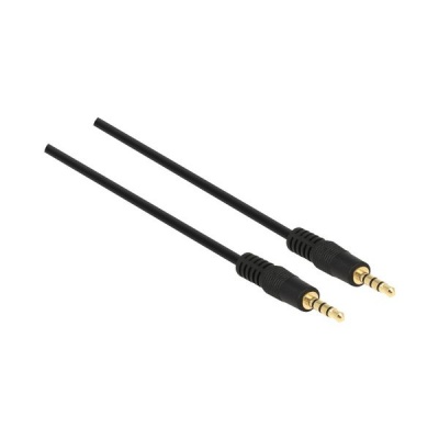 Delock Stereo Jack 35mm 4 Pin Male to Male Cable 1m