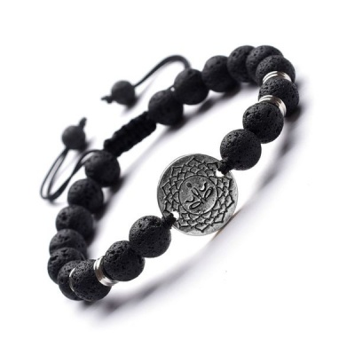 Photo of POU Volcanic Stone Anxiety Essential Oil Diffuser Beaded Bracelet by