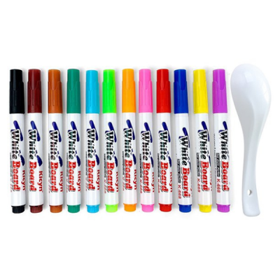 12 Magical Water Floating Marker Pens Spoon