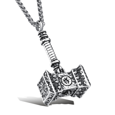 iMix Home NL GX1101 S Thor Hammer Necklace Silver