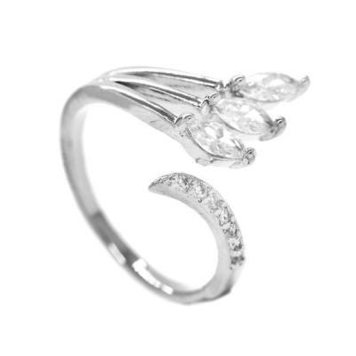 Photo of iDesire cross over cubic zirconia ring - adjustable size