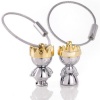 Troika Keyring PRINCE and PRINCESS – Silver and Gold Colours – Set of 2 Photo
