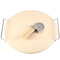 Pizza Stone Set with Pizza Cutter 345x33cm