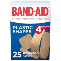 Band Aid Band Aid Plastic Shapes 12 Packs of 25 assorted sizes