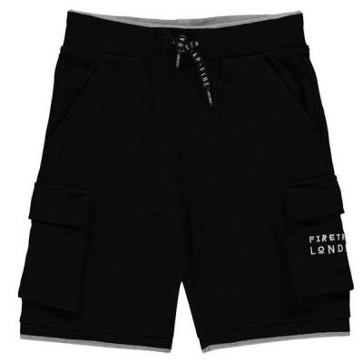 Photo of Firetrap Junior Boys Pique Shorts - Black [Parallel Import]